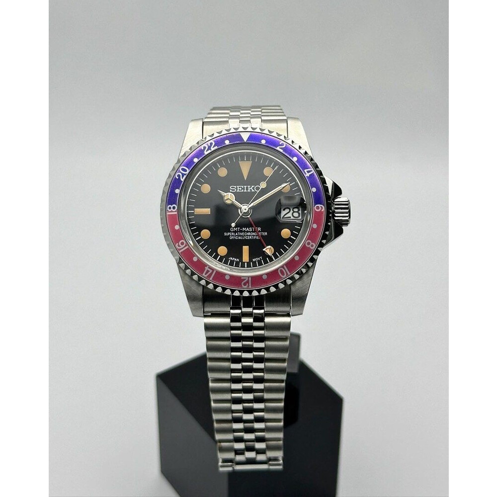 Custom Seiko Mod Vintage Pepsi GMT 39.5mm